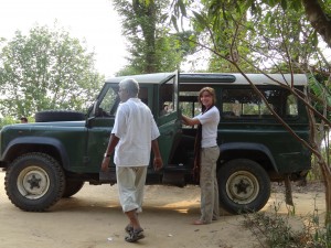 Fr Joseph Gomes، OMI and Emma Herman with the Landful Rover