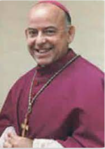 Clergy in maroon robe